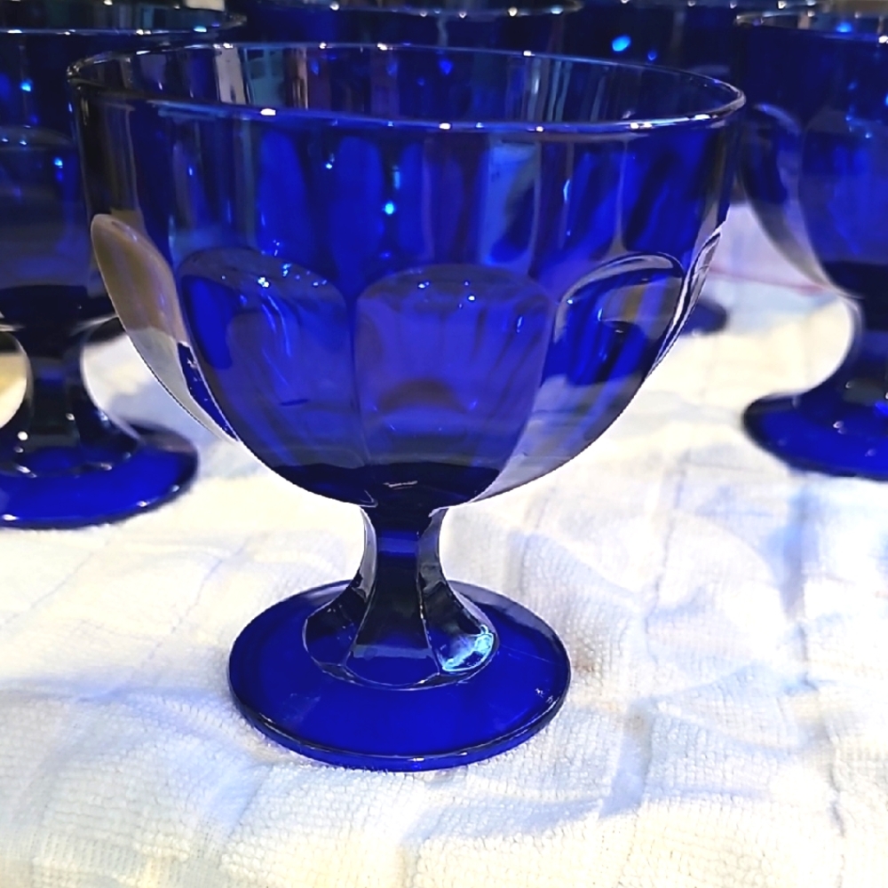 Vibrant Blue Glass Chalice